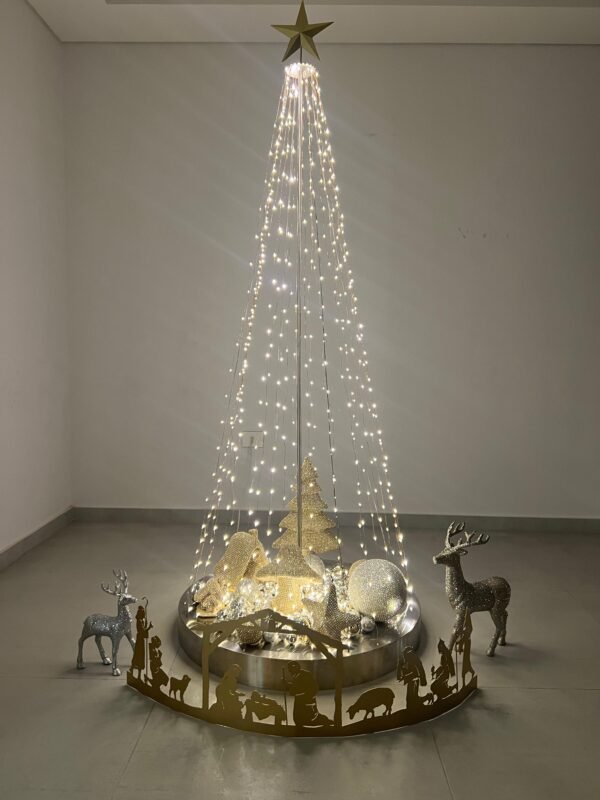 Conical Metallic Christmas Tree - Image 13