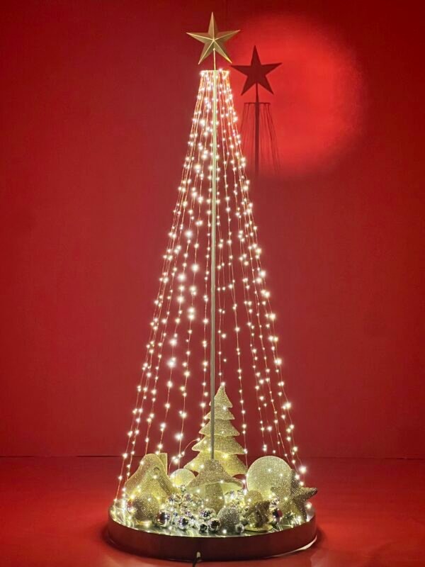 Conical Metallic Christmas Tree - Image 3